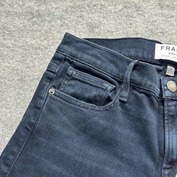 FRAME L'Homme Slim Jeans Men 29 x 34 Blue Placid Dark Wash LMH691 Stretch - Picture 4 of 16